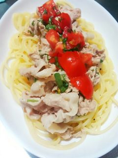 豚しゃぶ冷製パスタ-レシピのメイン写真