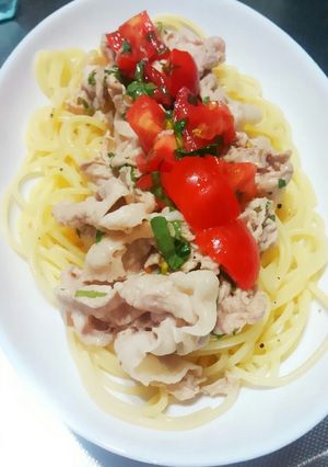豚しゃぶ冷製パスタ-レシピのメイン写真
