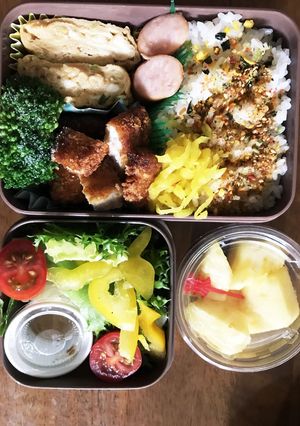 一口とんかつの揚げ漬け弁当-レシピのメイン写真