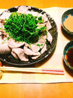 簡単‼️豆苗と豚しゃぶ☺️-レシピのメイン写真