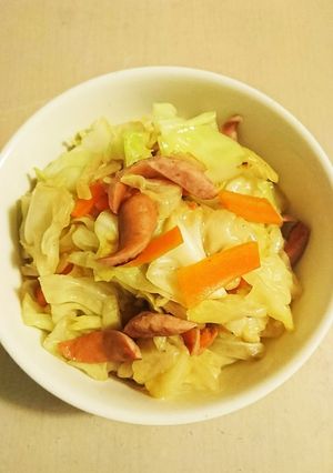 ウインナーとキャベツの炒め煮-レシピのメイン写真