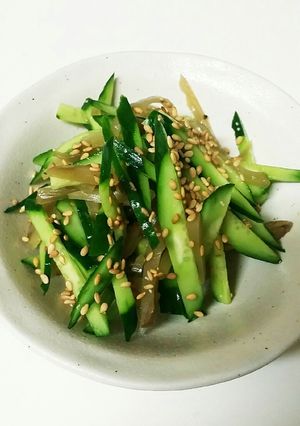 すぐつまみ　きゅうりとザーサイの和え物-レシピのメイン写真