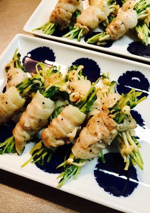 豆苗とえのきの豚バラ巻-レシピのメイン写真
