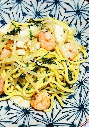 大葉とシーフードの焼きそば♪ゆず胡椒風味-レシピのメイン写真