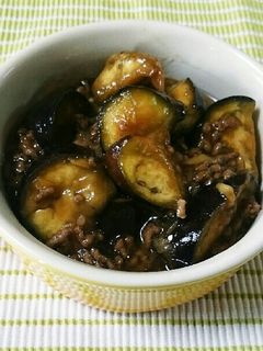 茄子とひき肉の甘辛炒め-レシピのメイン写真