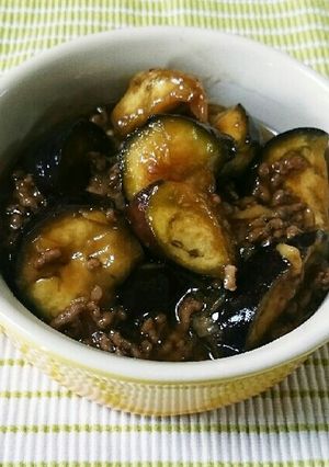 茄子とひき肉の甘辛炒め-レシピのメイン写真