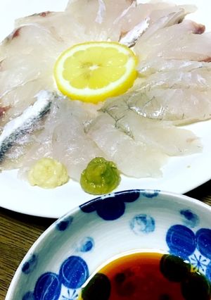 マゴチの刺身とマゴチの煮付け-レシピのメイン写真