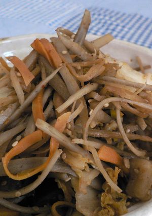 キムチinきんぴらごぼう-レシピのメイン写真