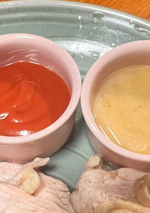 ♡ハニーマスタードケチャップ&♡柚子胡椒白酢味噌-レシピのメイン写真