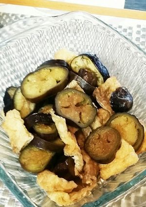 レンチン7分 茄子と油揚げの煮物 簡単-レシピのメイン写真