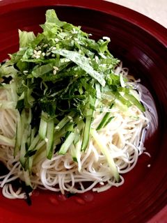 白だしでアッサリ♡ゴマしそ素麺-レシピのメイン写真