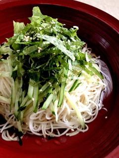 白だしでアッサリ♡ゴマしそ素麺-レシピのメイン写真