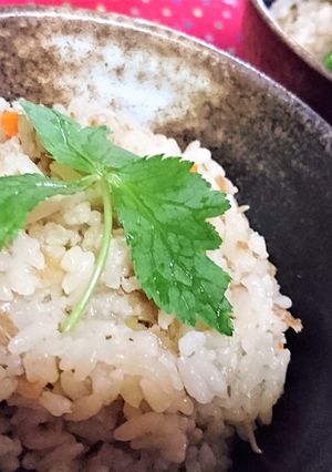 ジャーで簡単【ツナと三葉の炊き込みご飯】-レシピのメイン写真