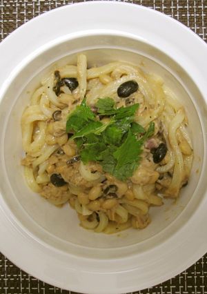 ツナと豆のやみつきうどん-レシピのメイン写真
