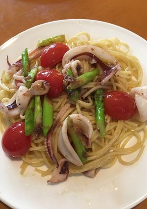 マルイカとアスパラのペペロンチーノ-レシピのメイン写真