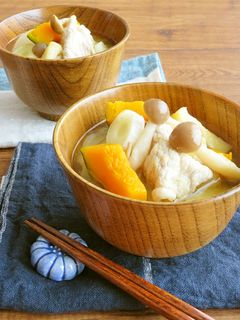 かぼちゃでほっこり♪食べる具沢山豚汁-レシピのメイン写真