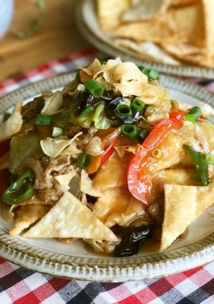揚げつつけ★牛カルビと夏野菜のあんかけ-レシピのメイン写真
