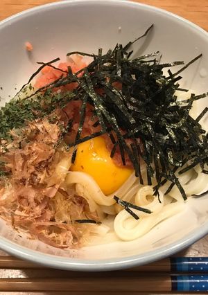 明太子入り釜玉うどん-レシピのメイン写真
