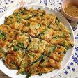 納豆と豚肉のもっちりニラチヂミ☆旨ダレ