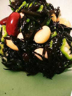 オクラと豆と、ひじきのサラダ-レシピのメイン写真