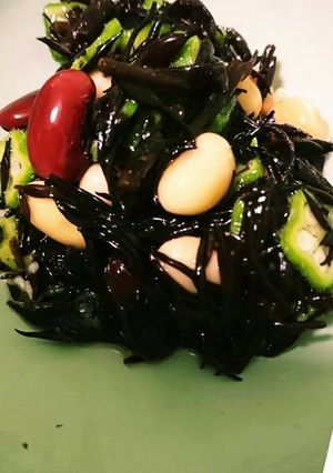 オクラと豆と、ひじきのサラダ-レシピのメイン写真