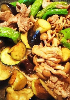豚こまとナス他余り野菜で味噌バター炒め-レシピのメイン写真