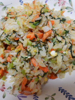 鮭と小松菜のチャーハン-レシピのメイン写真
