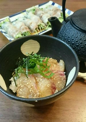 簡単☆ゴマだれ鯛茶漬け-レシピのメイン写真