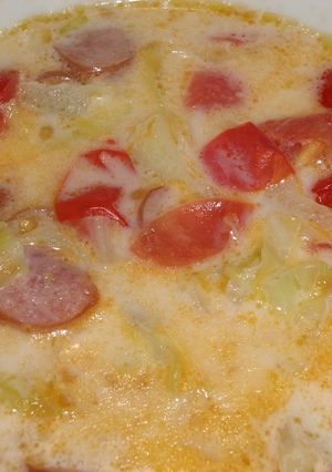 野菜スープはコンソメと牛乳味-レシピのメイン写真