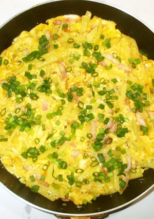 じゃが芋チーズ卵焼き♪簡単ベーコン入り-レシピのメイン写真