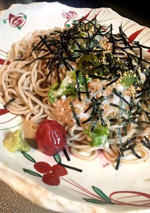 ネバネバ四兄弟の冷やしぶっかけ蕎麦^_^-レシピのメイン写真