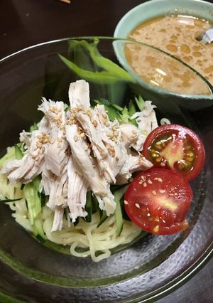 冷たいバンバンジーまぜ麺-レシピのメイン写真