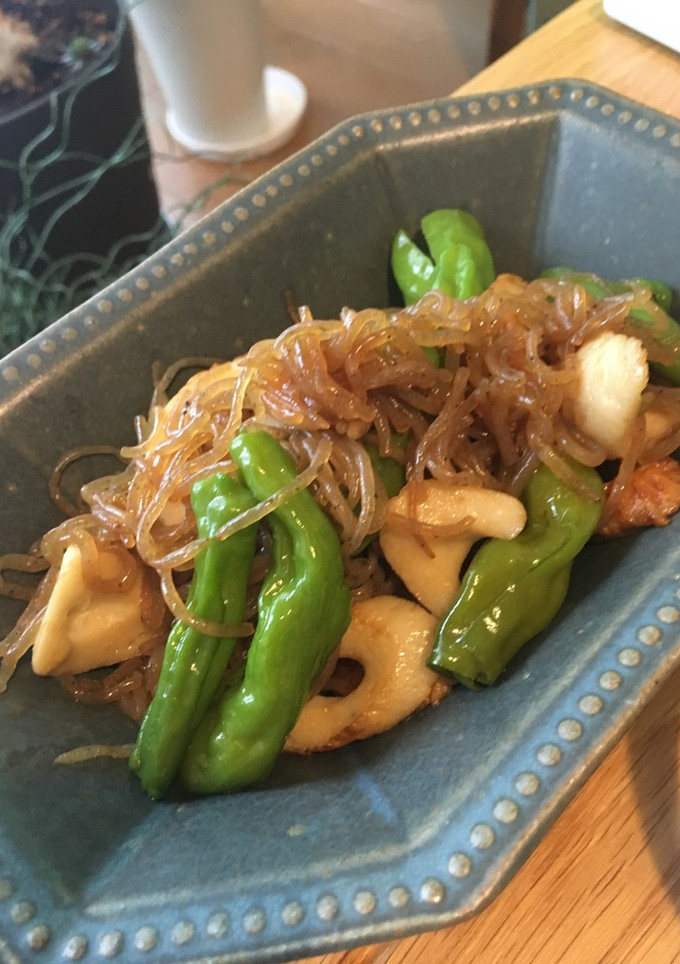ししとうとちくわと糸こんにゃくの炒め物-レシピのメイン写真