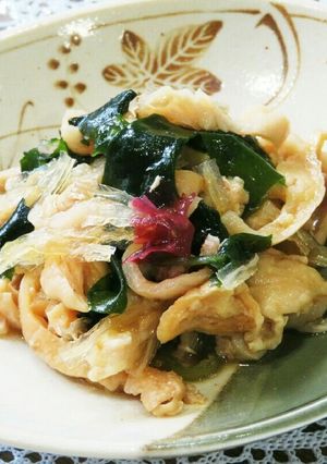海藻サラダのとり皮ぽん酢-レシピのメイン写真