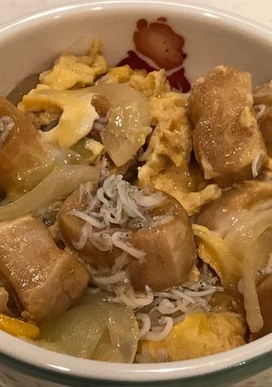 お麩としらすの、玉子丼ぶり！-レシピのメイン写真