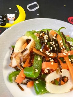 時短!ピーマン人参ちくわの塩昆布ごま和え-レシピのメイン写真