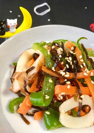 時短！ピーマン人参ちくわの塩昆布ごま和え-レシピのメイン写真