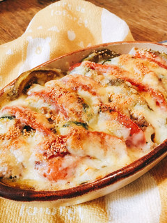 ナス、トマトのミートチーズ焼き-レシピのメイン写真