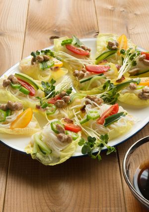 花オクラのそうめんサラダ-レシピのメイン写真
