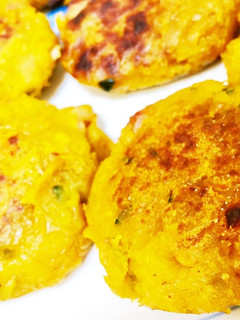 かぼちゃとクルミのもちもち焼き-レシピのメイン写真