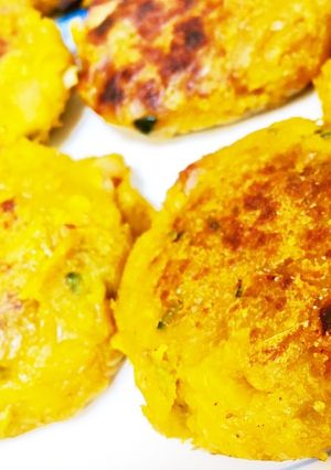 かぼちゃとクルミのもちもち焼き-レシピのメイン写真