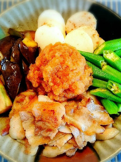 豚バラ肉と夏野菜の大根おろしソース-レシピのメイン写真