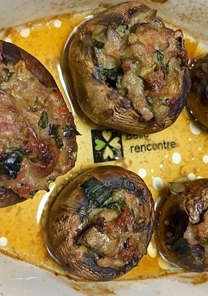 ブラウンマッシュルームの肉詰め-レシピのメイン写真