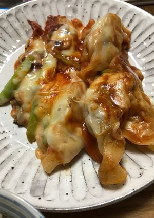 餃子リメイク、トマトソース煮-レシピのメイン写真
