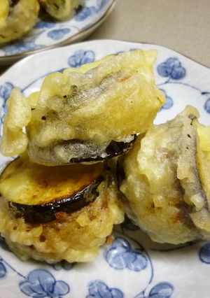 なすの肉詰め天-レシピのメイン写真