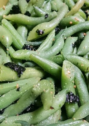 お弁当や常備菜に☆いんげん豆の海苔ナムル-レシピのメイン写真