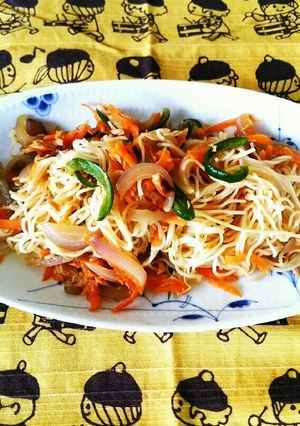 夏休みのお昼に！そうめんちゃんぷる☆-レシピのメイン写真