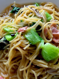 冷凍常備菜麺♪小松菜和風スープパスタ-レシピのメイン写真