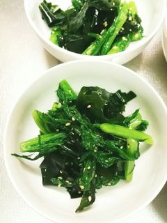 わさび菜とワカメのナムル-レシピのメイン写真