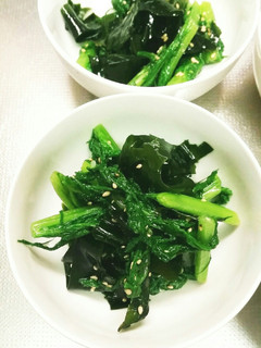 わさび菜とワカメのナムル-レシピのメイン写真